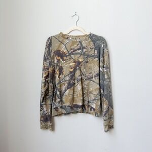 Vintage 2000s Outdoors Outfitters Ridge Mossy Oak Camo Sweatshirt Size M